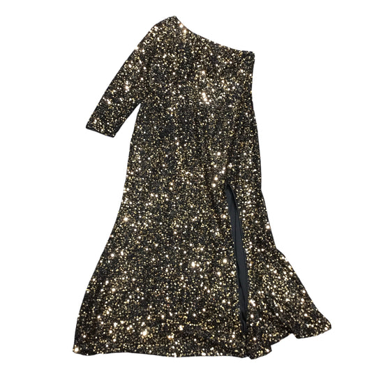 Dress Party Long By Shein In Black & Gold, Size: Xl