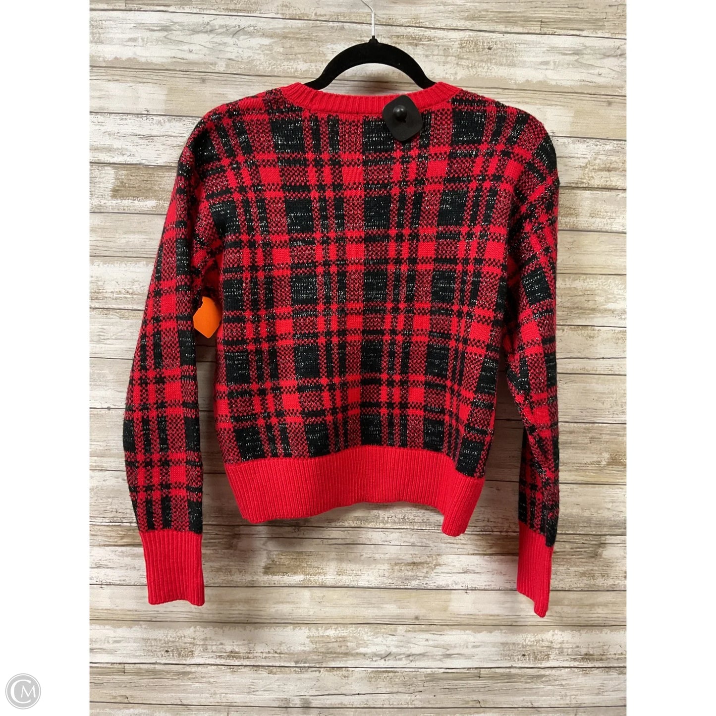 Sweater By Clothes Mentor In Plaid Pattern, Size: S