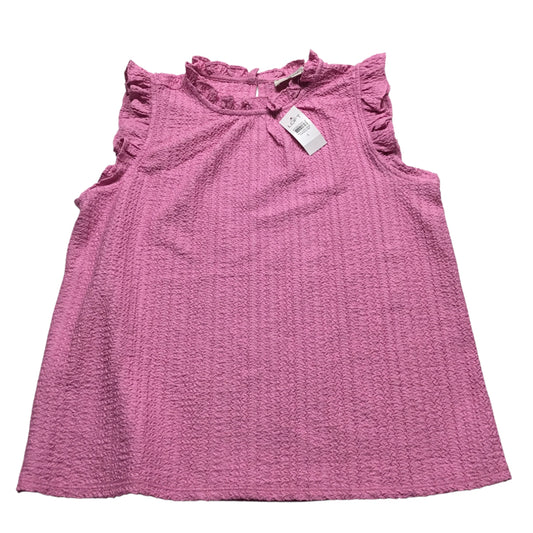 Top Sleeveless By Loft In Pink, Size: S