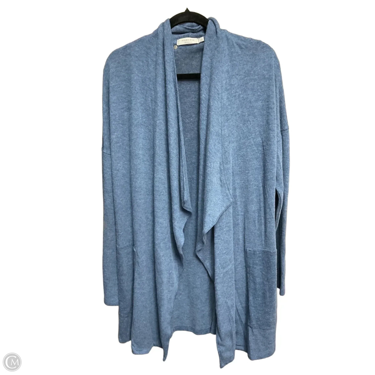 Sweater Cardigan By Modadoc In Blue, Size: L