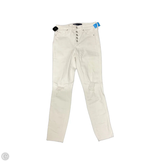 Jeans Skinny By Gap In White Denim, Size: 4