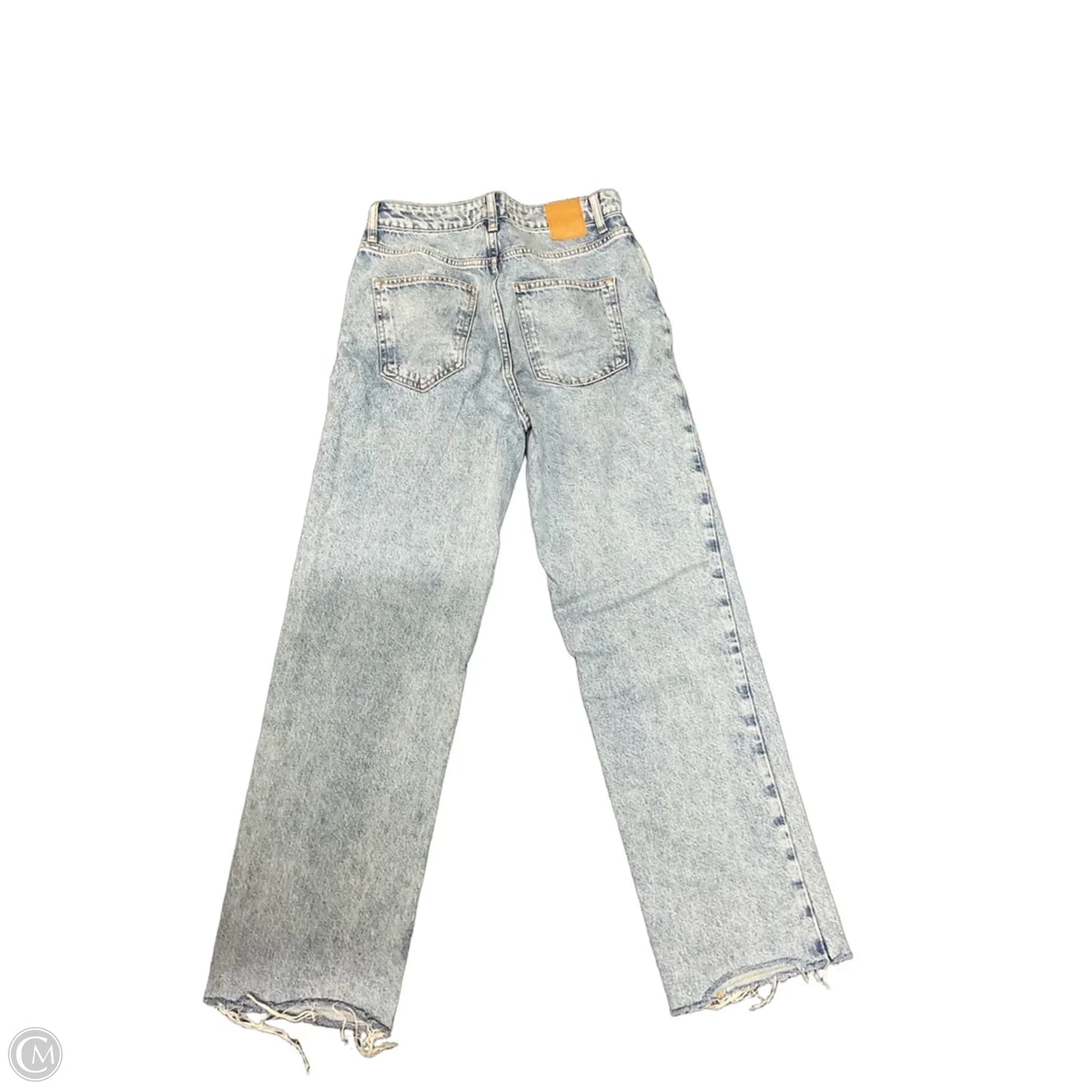 Jeans Straight By Zara In Blue Denim, Size: 4