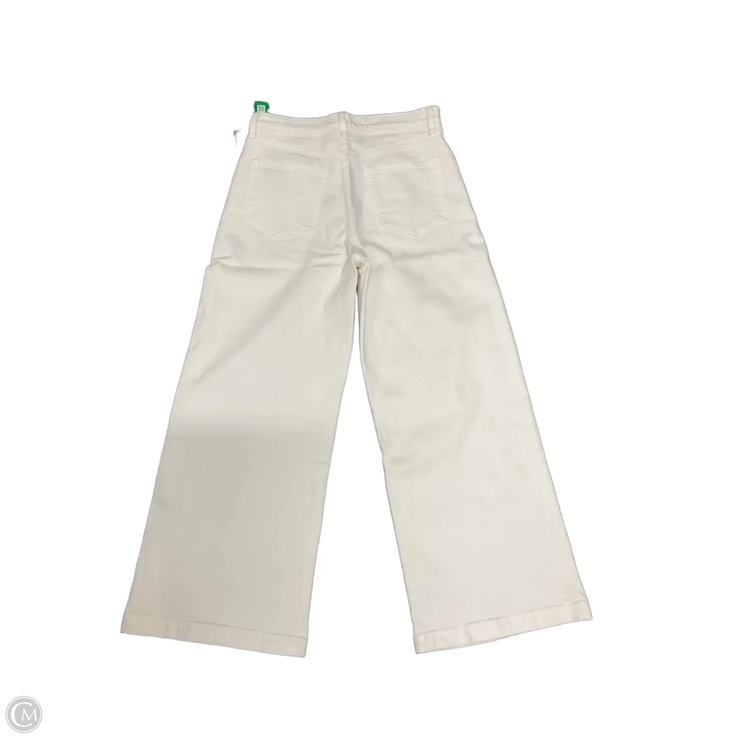 Jeans Wide Leg By Gap In White Denim, Size: 6