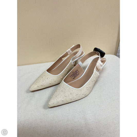 Shoes Heels Kitten By A New Day In Tan & White, Size: 8.5