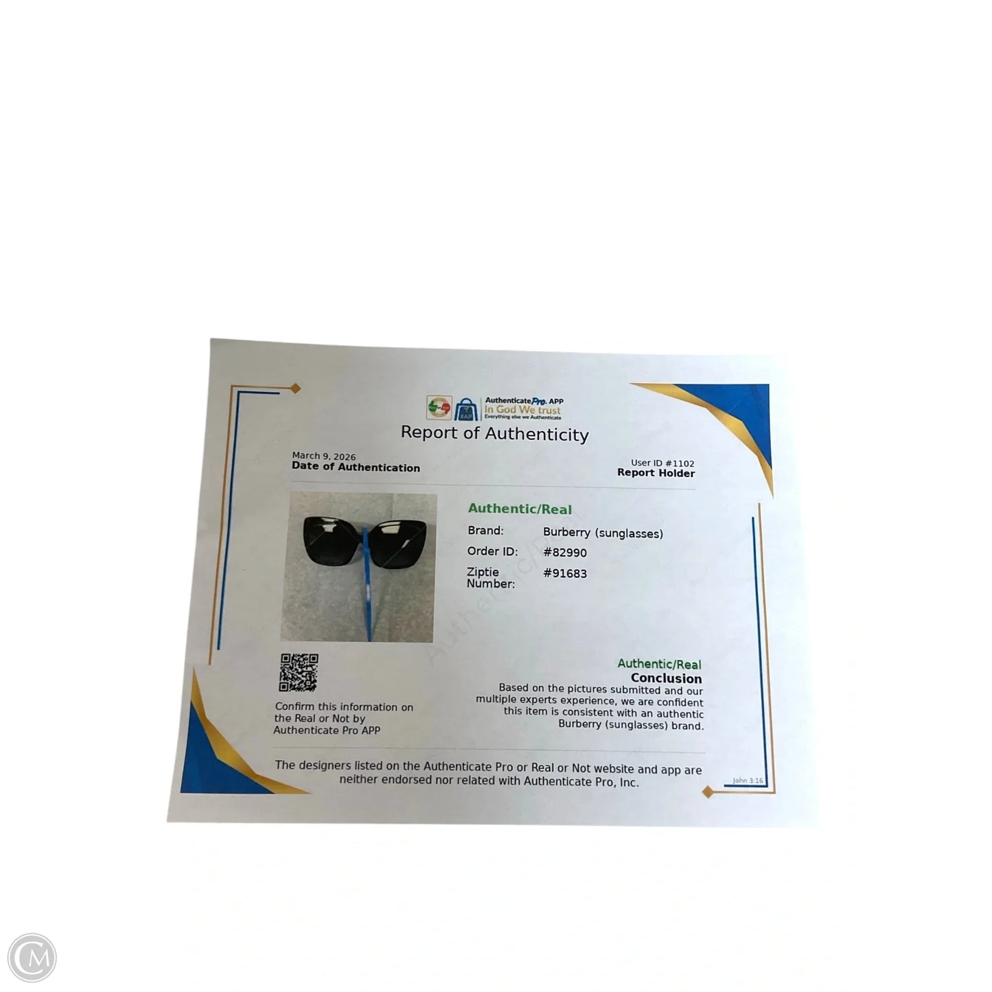 Sunglasses Luxury Designer By Burberry