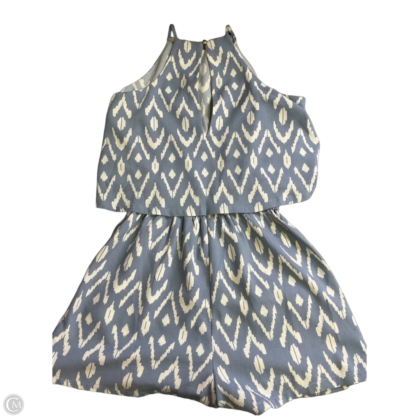 Romper By Mudpie In Blue & White, Size: S