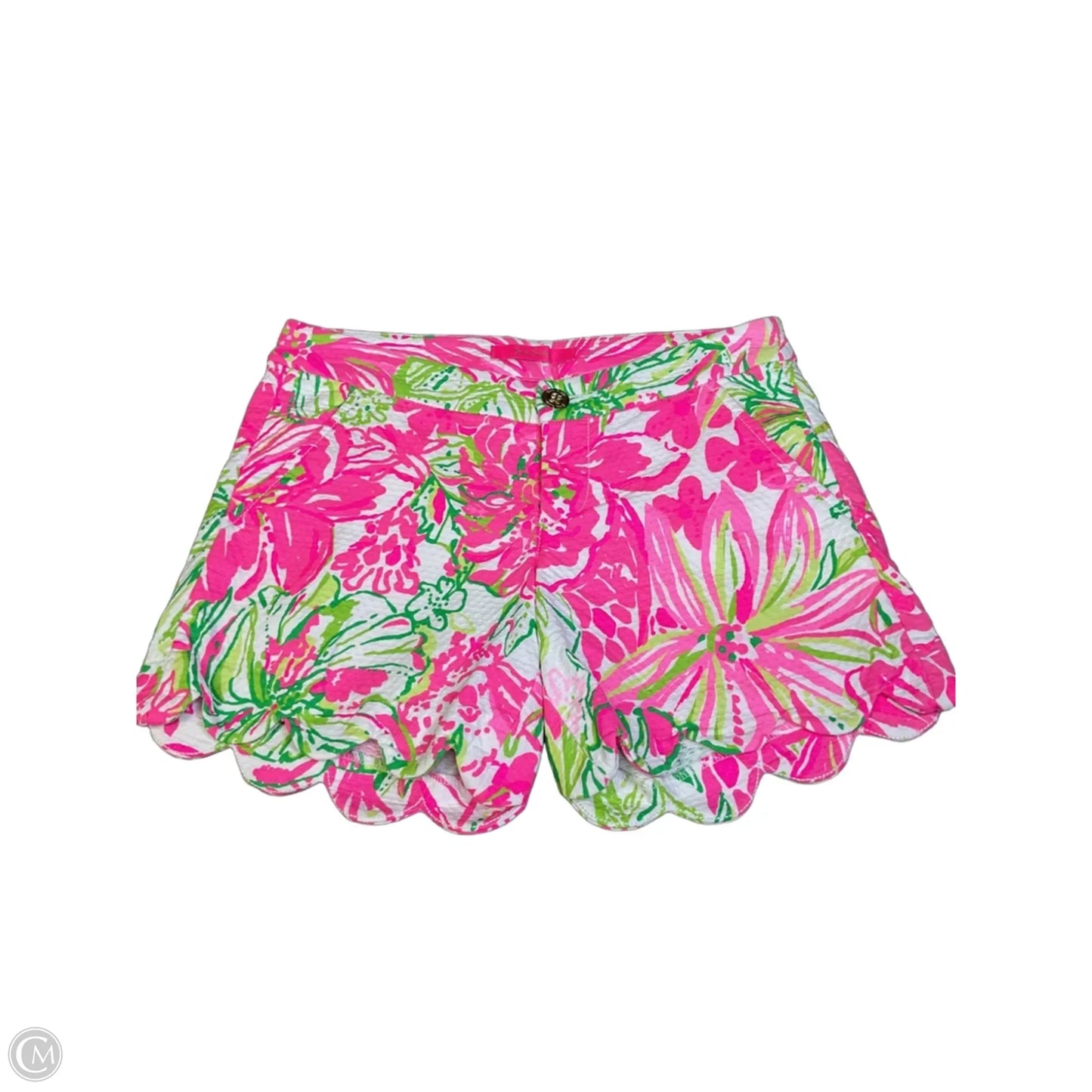 Shorts Designer By Lilly Pulitzer In Green & Pink