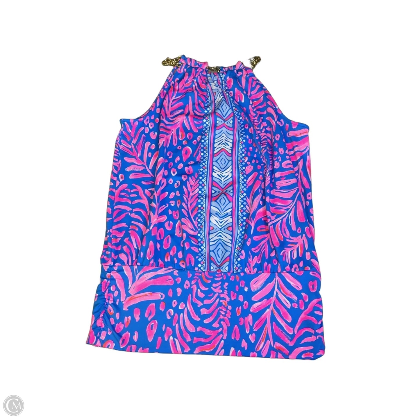 Top Sleeveless Designer By Lilly Pulitzer In Blue & Pink, Size: Xs