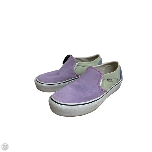 Shoes Sneakers By Vans In Green & Purple, Size: 8.5