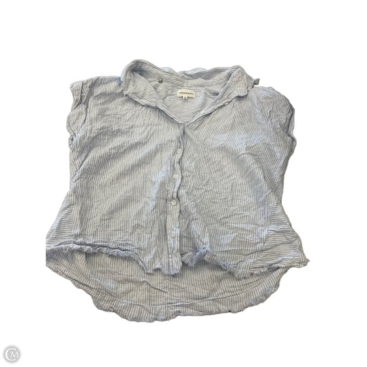Top Sleeveless By Thread And Supply In Blue & White, Size: M
