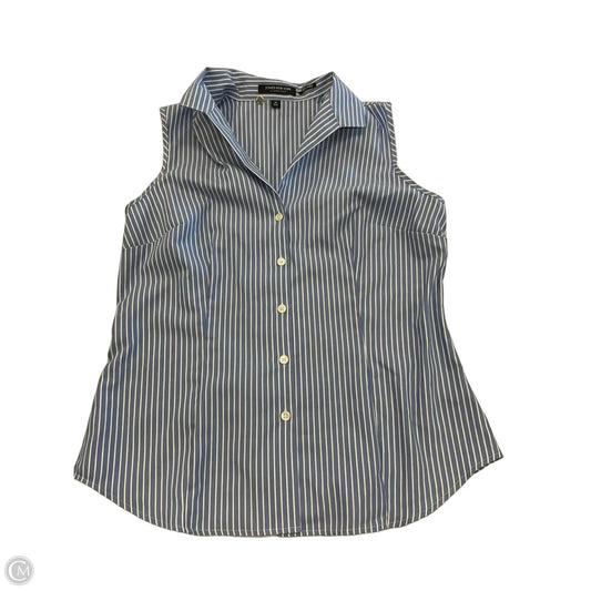 Top Sleeveless By Jones New York In Blue & White, Size: M