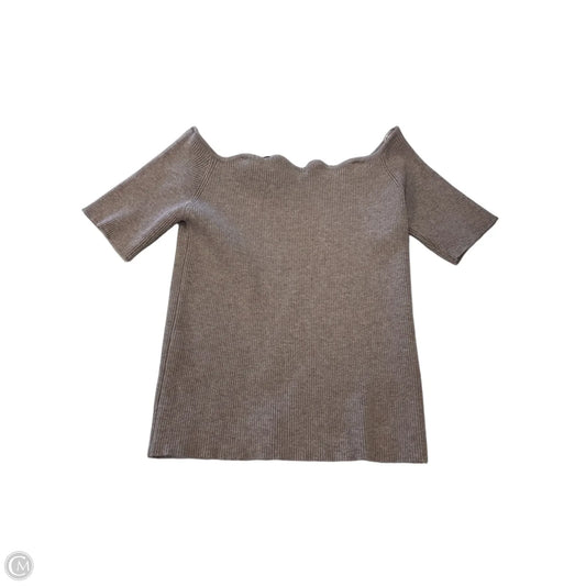 Top Short Sleeve By Bluivy In Brown, Size: L