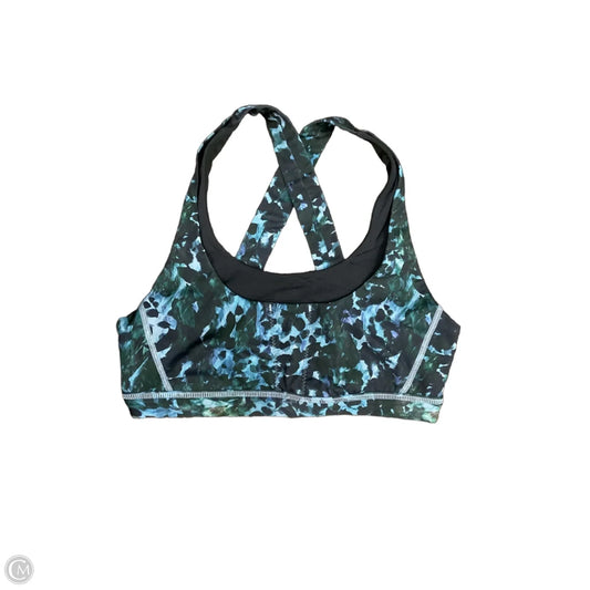 Athletic Bra By Lululemon In Blue & Green, Size: 8
