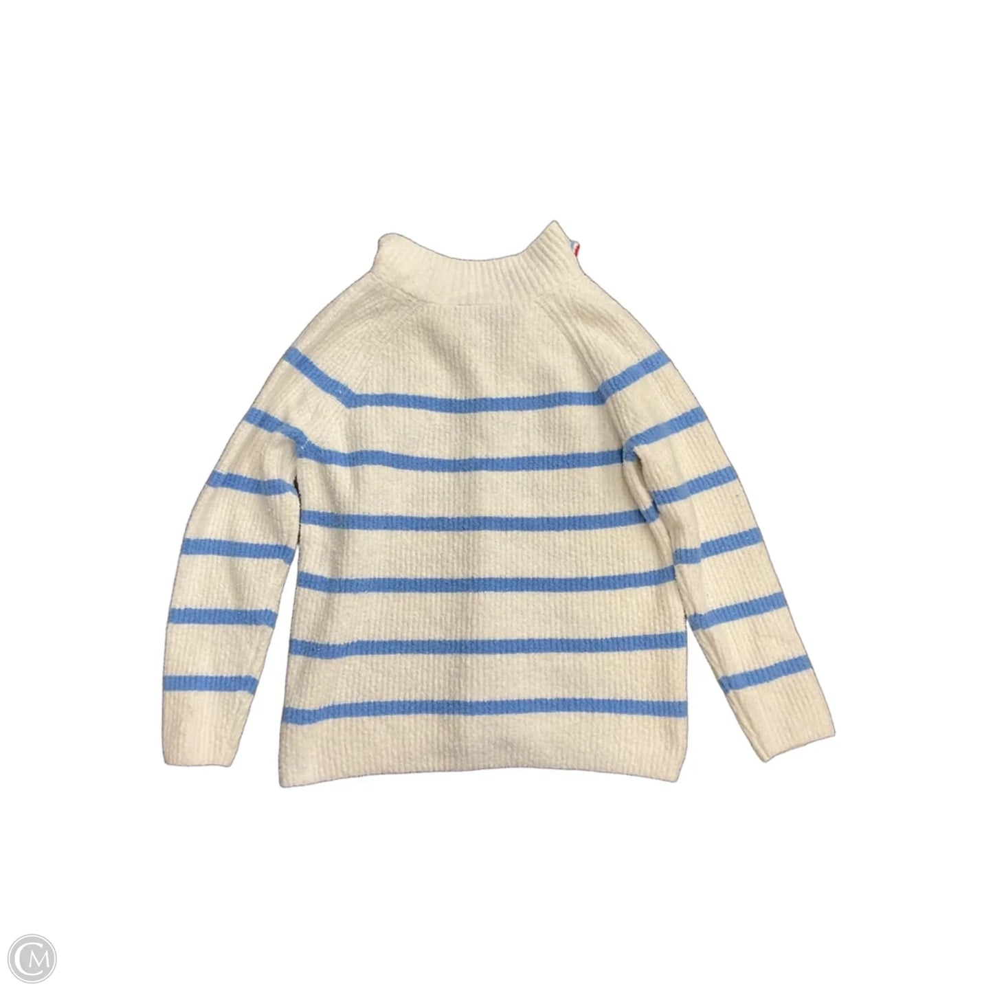 Sweater By Talbots In Blue & White, Size: M
