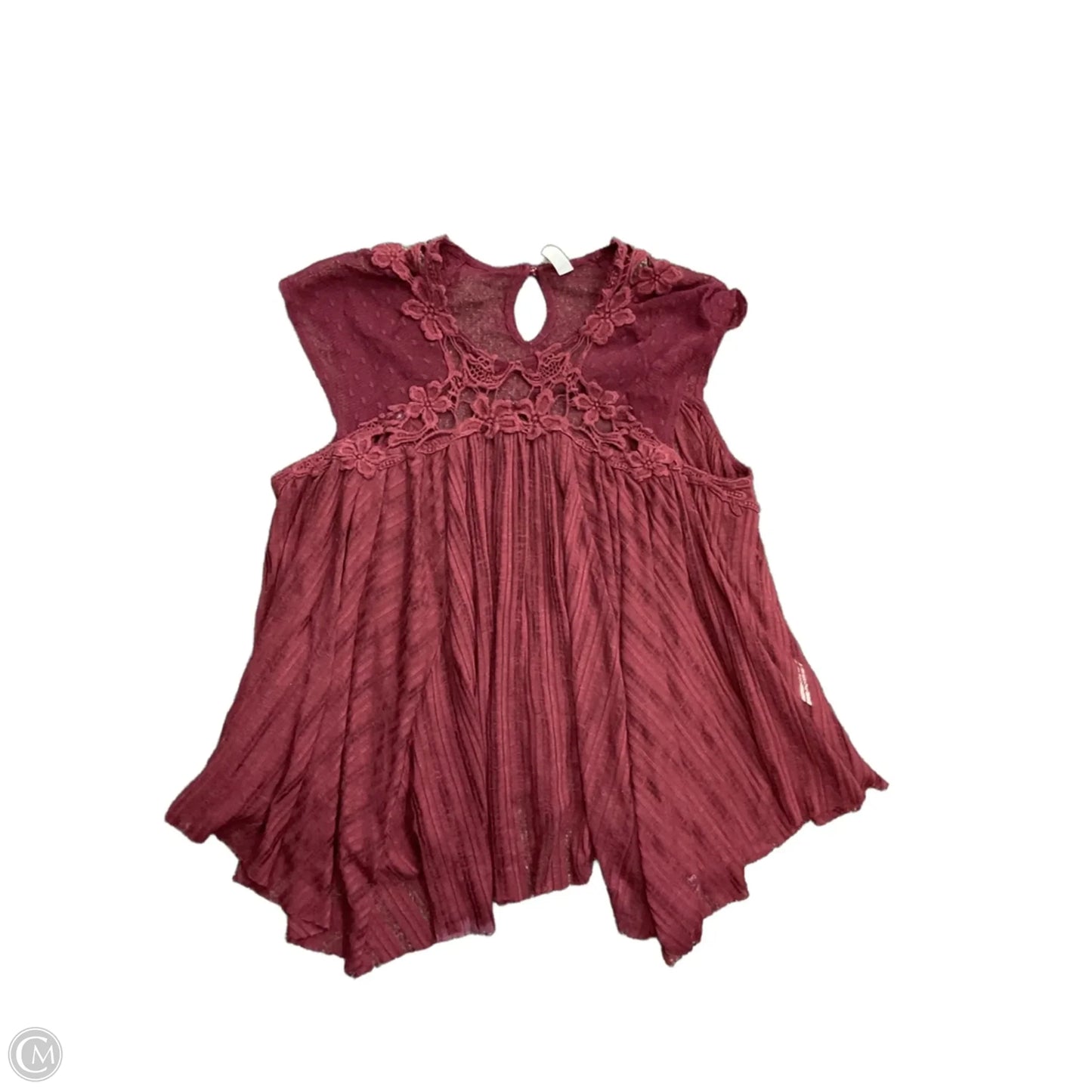 Top Sleeveless By Free People In Maroon, Size: S
