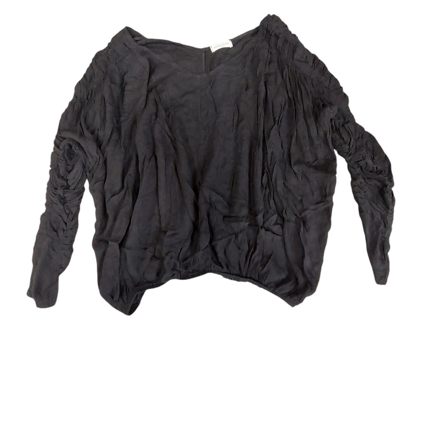 Top Long Sleeve By Vestique In Black, Size: M