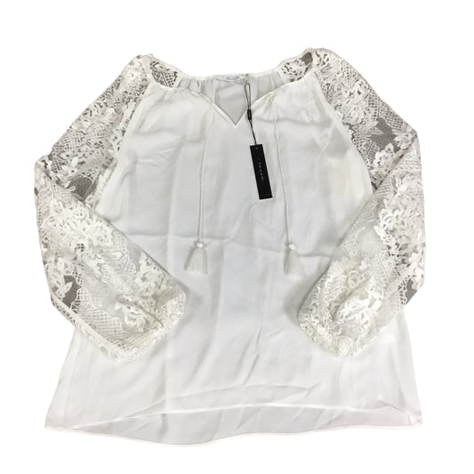 Top Long Sleeve By T Tahari In White, Size: S