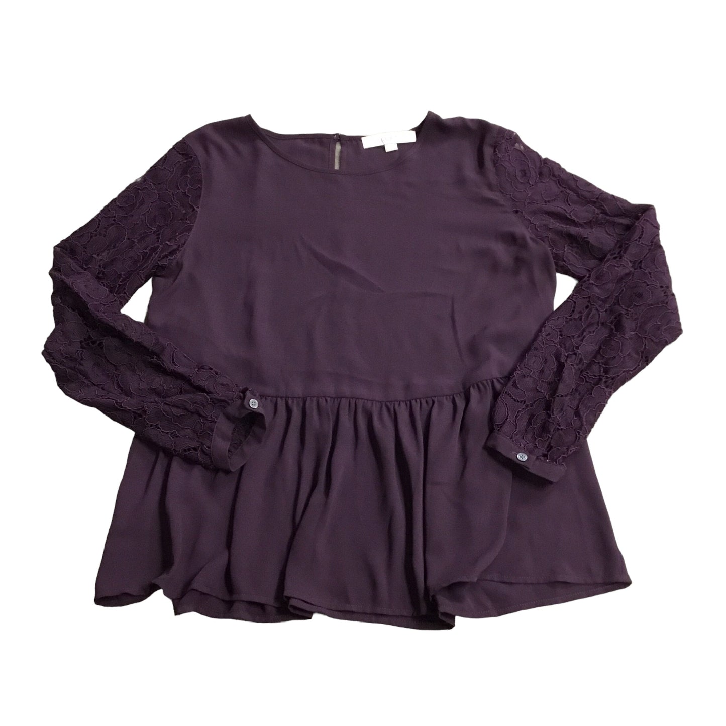 Top Long Sleeve By Loft In Purple, Size: Xs