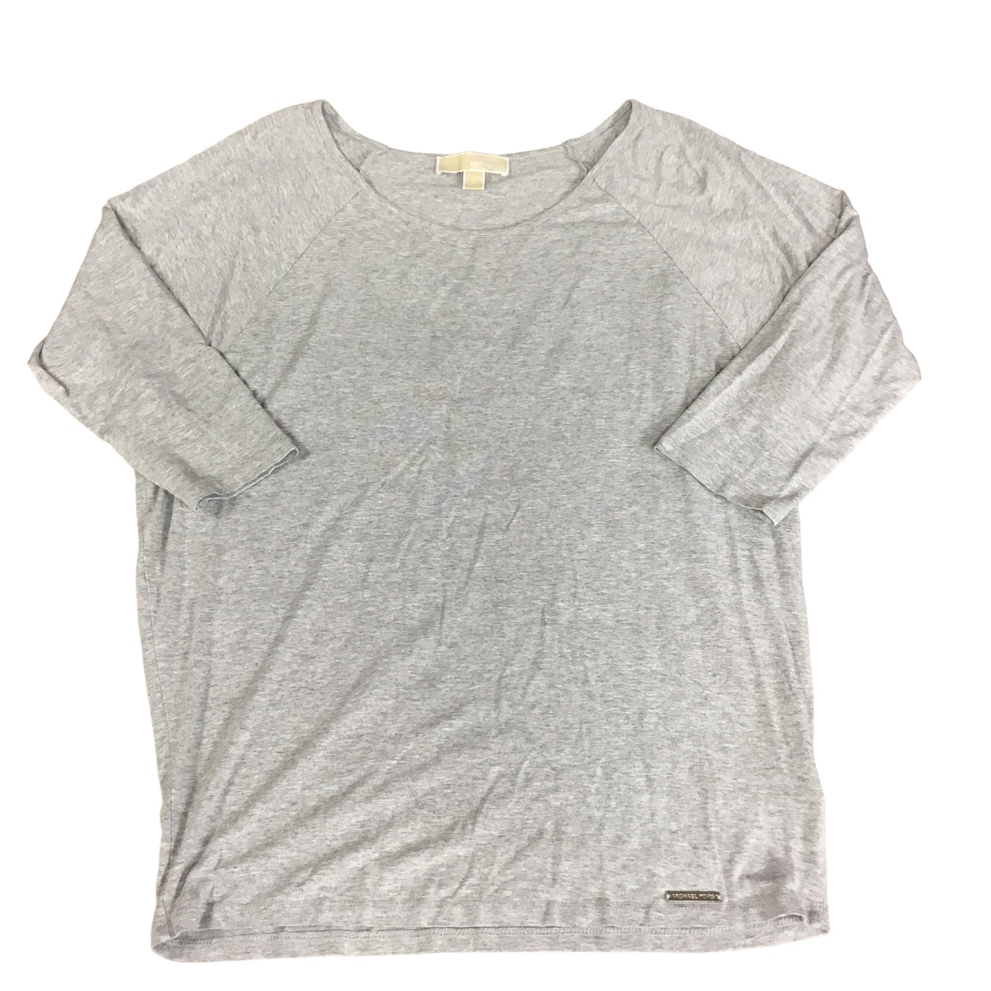 Top 3/4 Sleeve By Michael By Michael Kors In Grey, Size: L