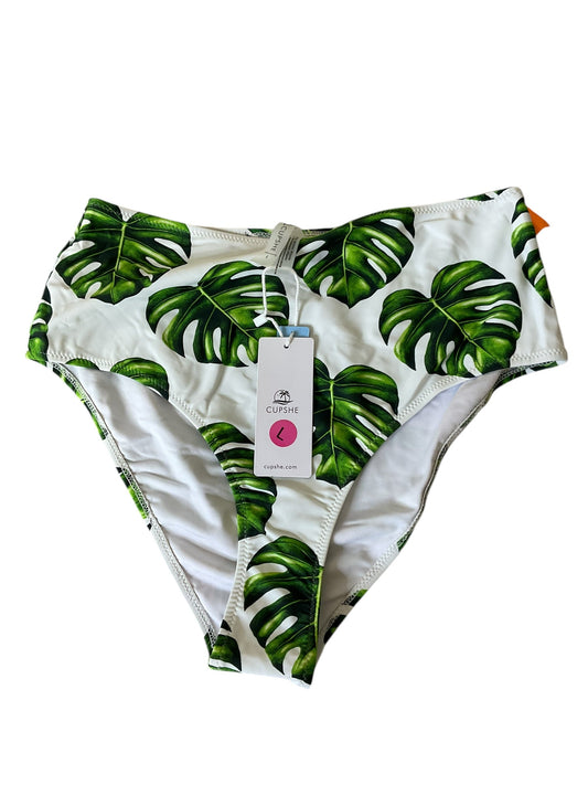 Swimsuit Bottom By Cupshe In Tropical Print, Size: L