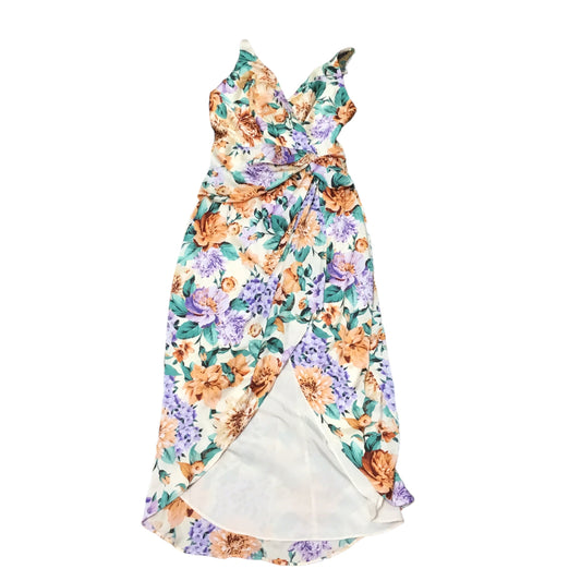 Floral Print Dress Casual Midi Express, Size S