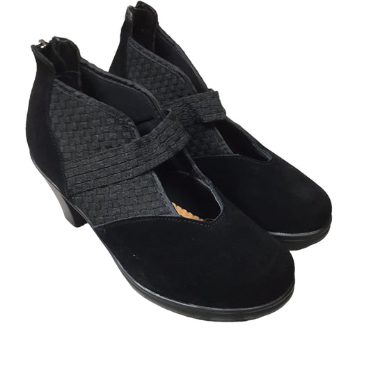 Black Shoes Heels Block Bernie Mev, Size 6.5