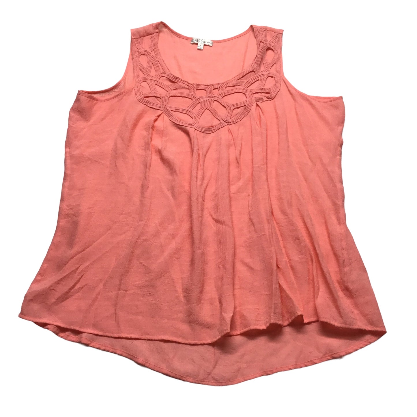 Pink Top Sleeveless Spense, Size 1x