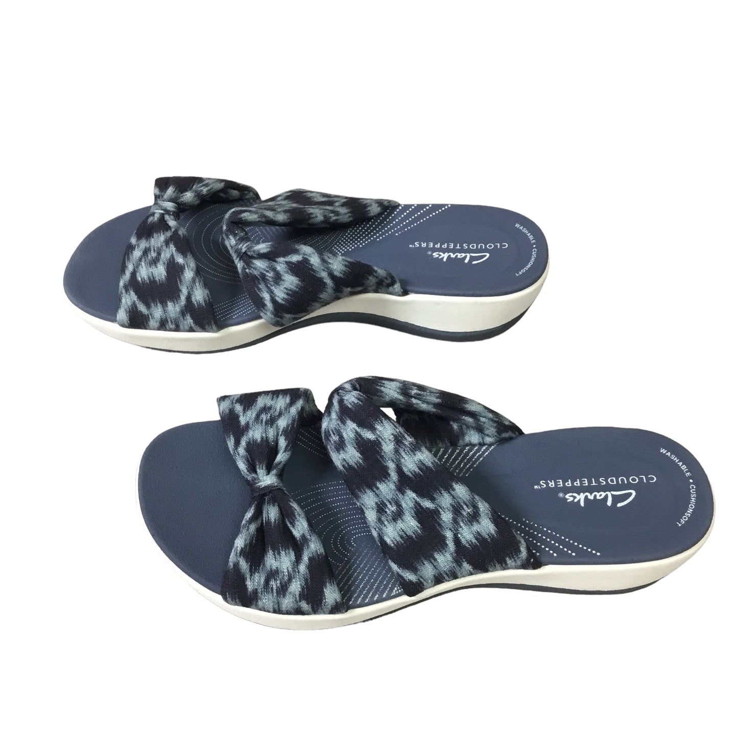 Blue Sandals Flats Clarks, Size 7.5