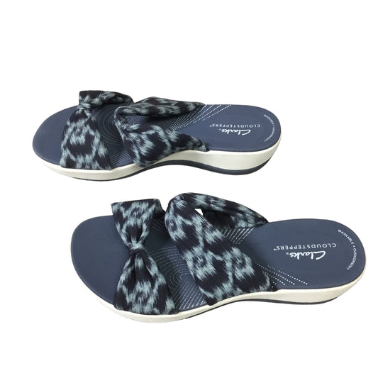 Blue Sandals Flats Clarks, Size 7.5