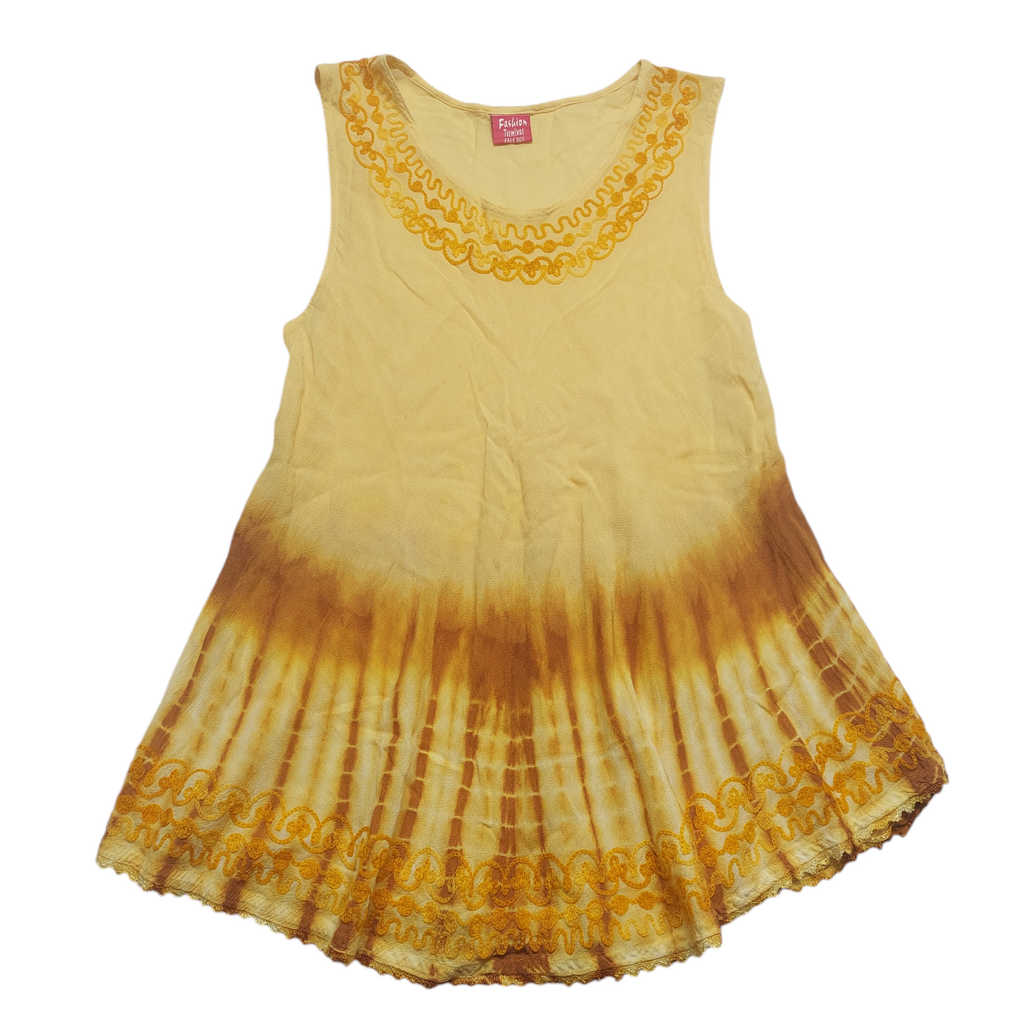 Yellow Top Sleeveless Clothes Mentor, Size Osfm