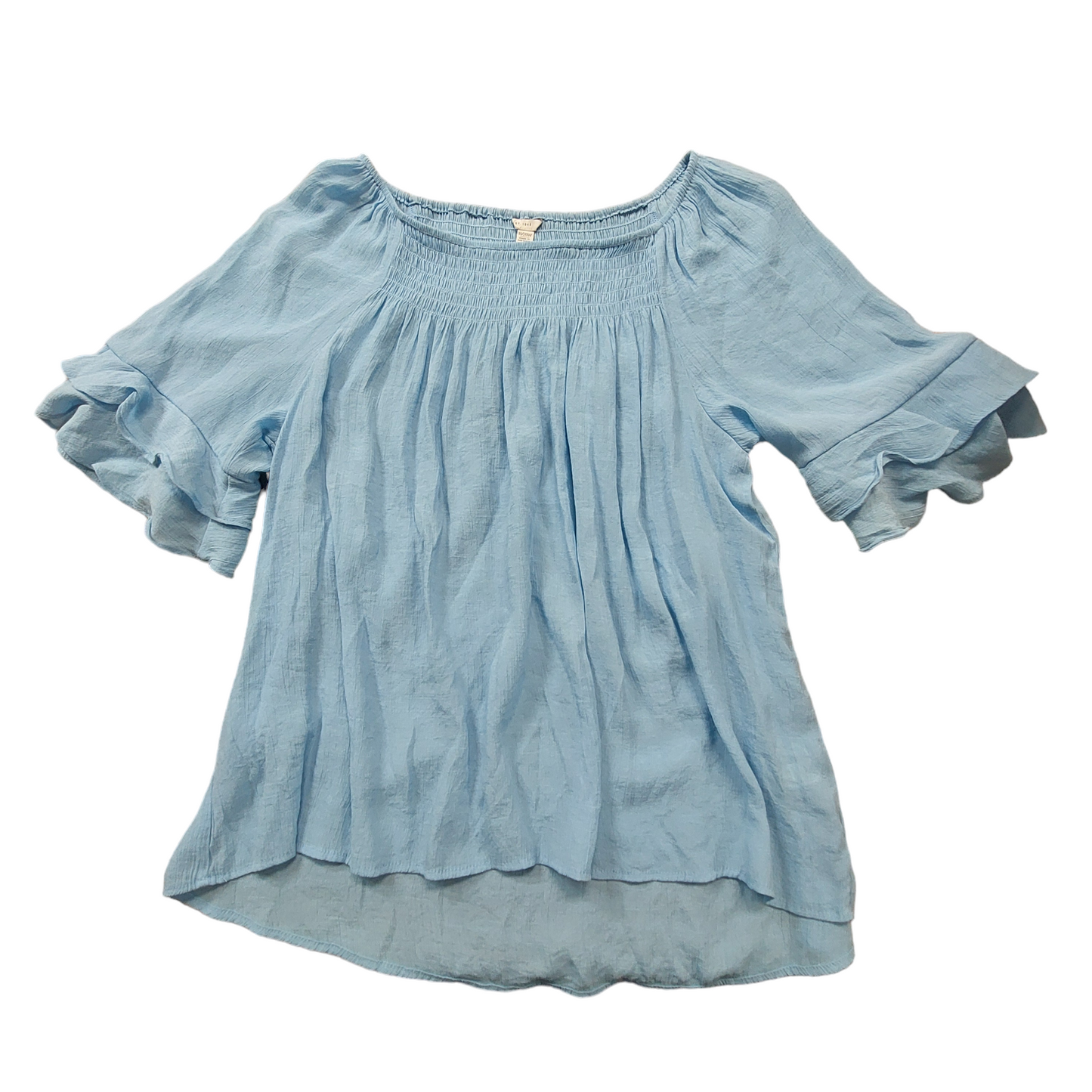 Blue Top Short Sleeve Cato, Size 1x