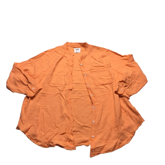 Orange Top Long Sleeve Aerie, Size M