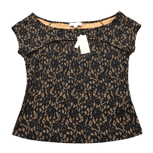 Top Short Sleeve By Michael By Michael Kors In Black & Brown, Size: L