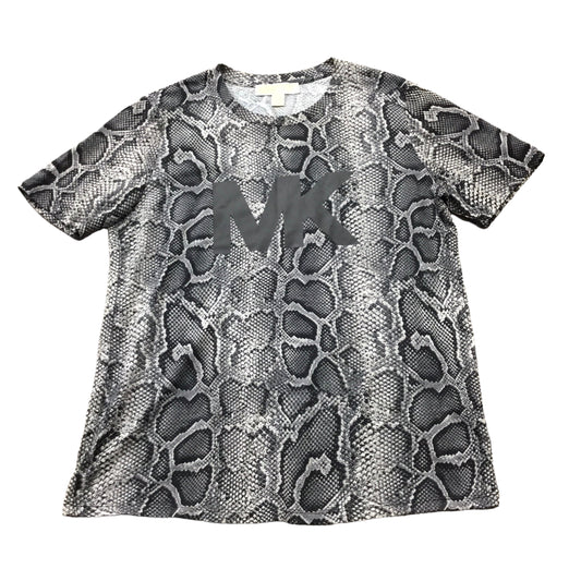 Top Short Sleeve By Michael By Michael Kors In Snakeskin Print, Size: S