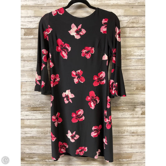 Dress Casual Midi By Tommy Hilfiger In Black & Pink, Size: 4