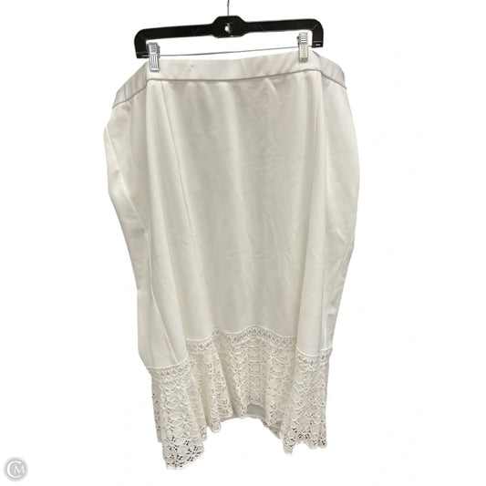 Skirt Maxi By Catherines In White, Size: 3x