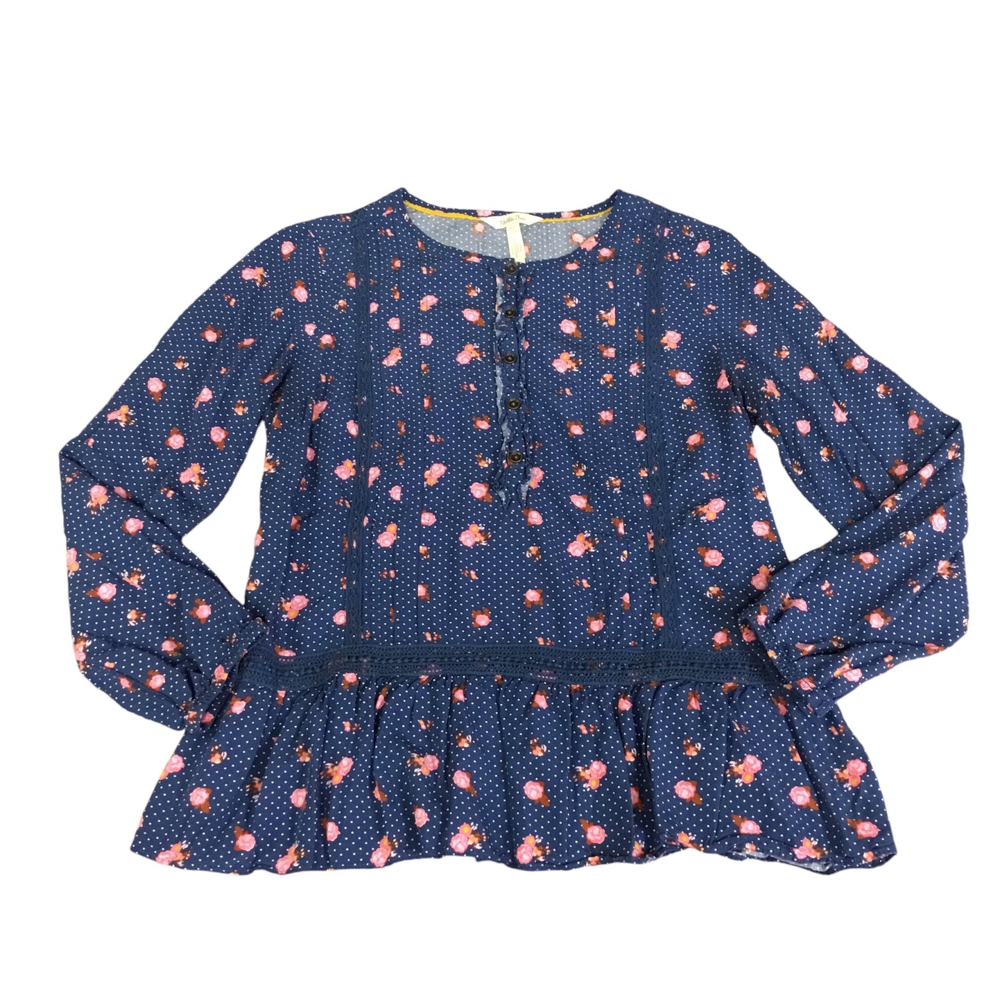 Top Long Sleeve By Matilda Jane In Blue & Pink, Size: S