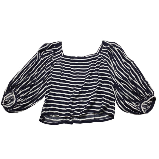 Top Long Sleeve By Banana Republic In Striped Pattern, Size: L