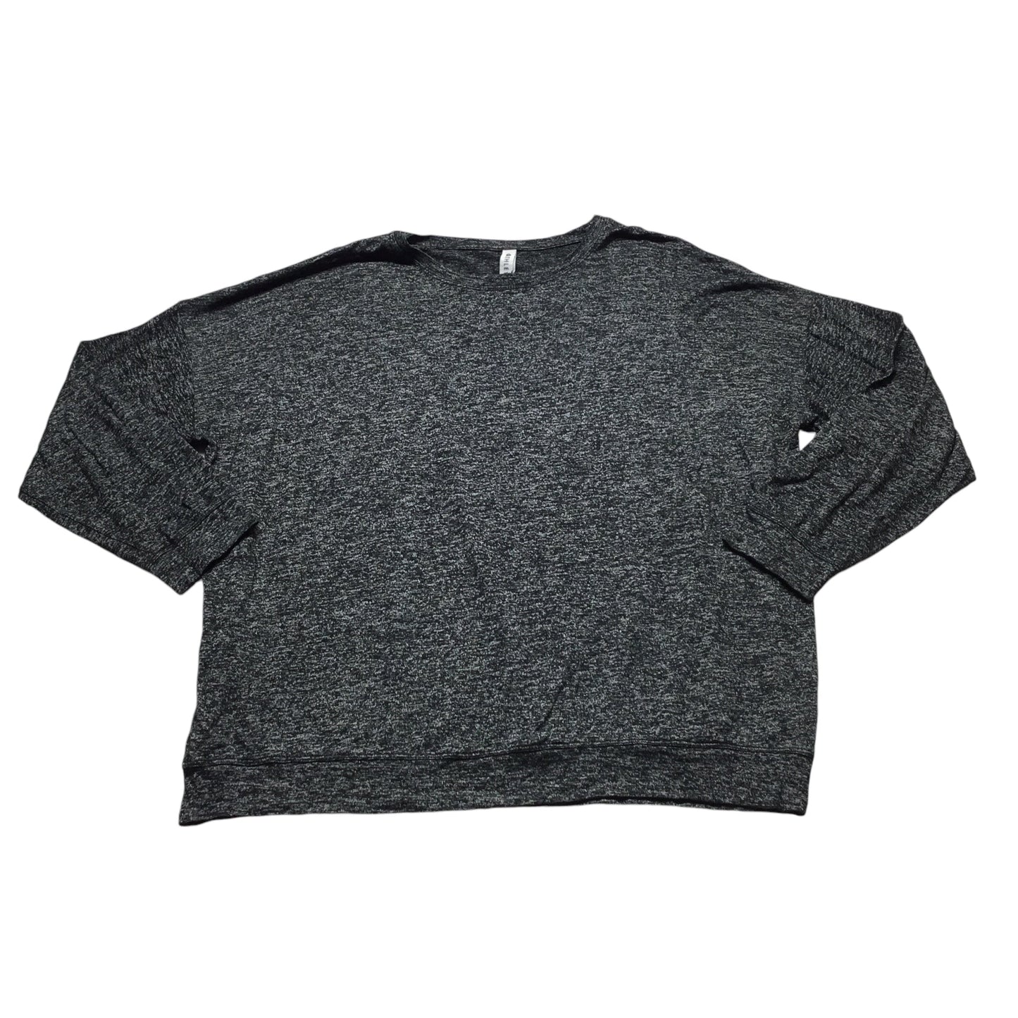 Athletic Top Long Sleeve Crewneck By Athleta In Black & Grey, Size: Xl