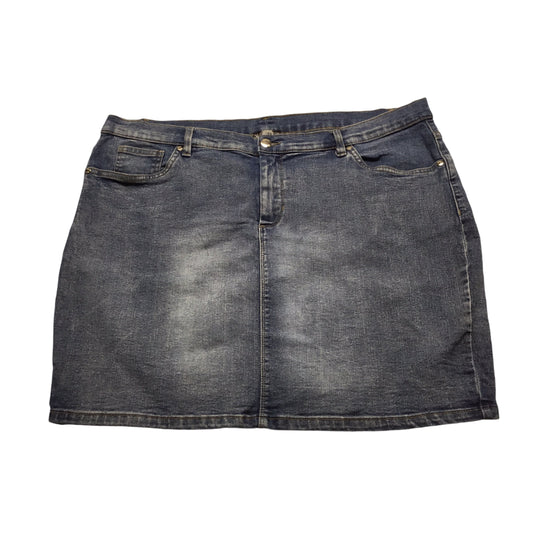 Skirt Mini & Short By Venus In Blue Denim, Size: 18