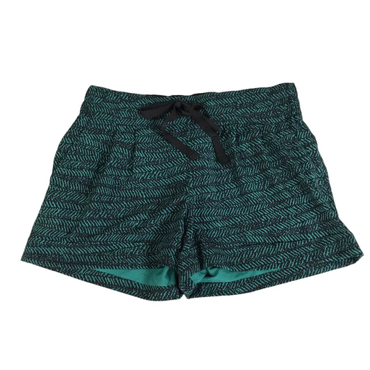 Athletic Shorts By Lululemon In Black & Green, Size: 6