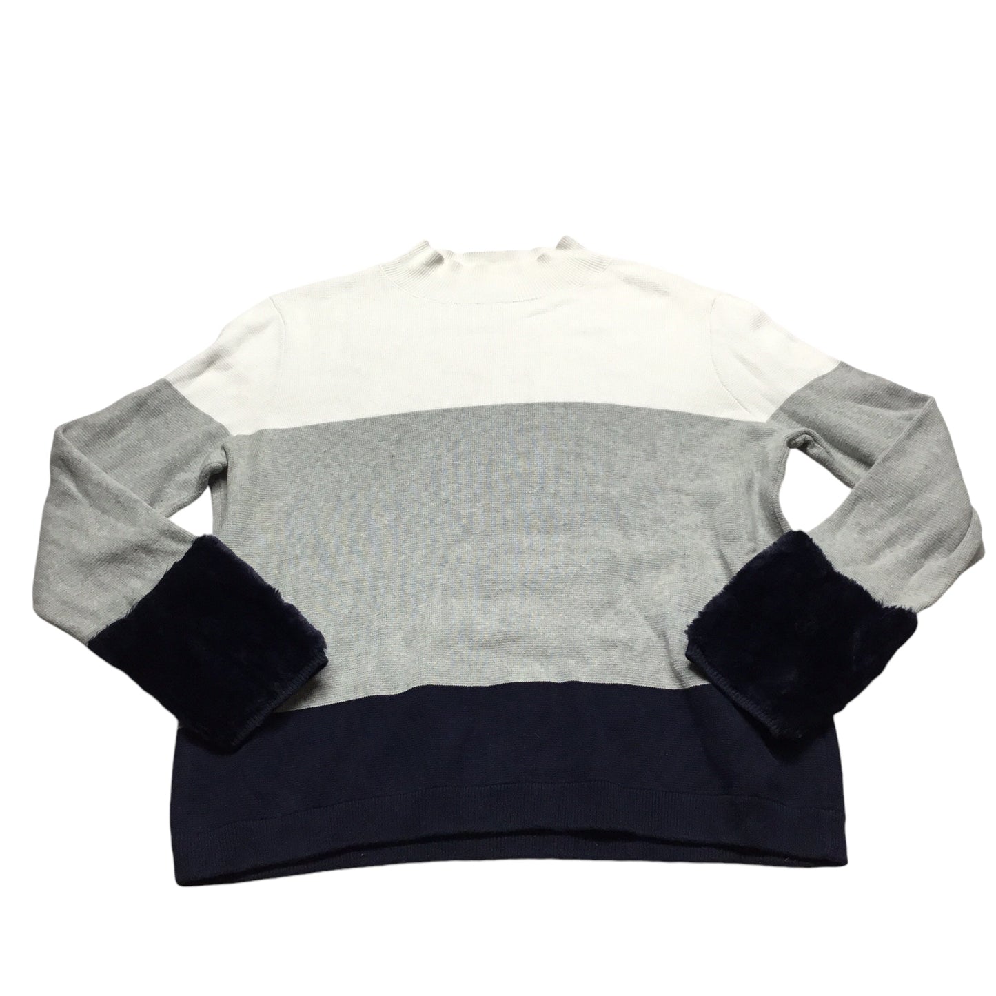 Sweater By Crown And Ivy In Grey & White, Size: L