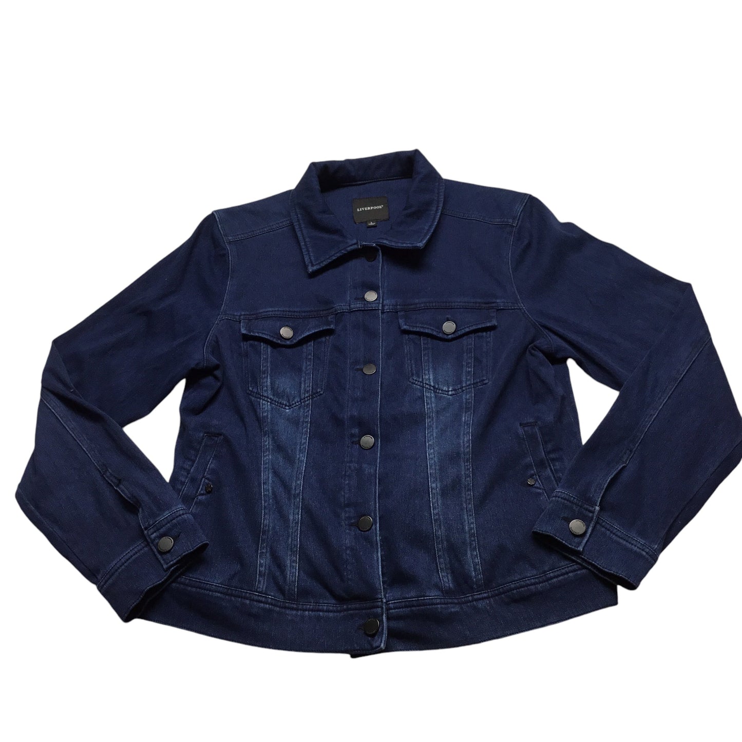 Jacket Denim By Liverpool In Blue Denim, Size: L