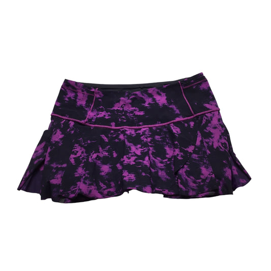 Athletic Skort By Lululemon In Black & Purple, Size: 8