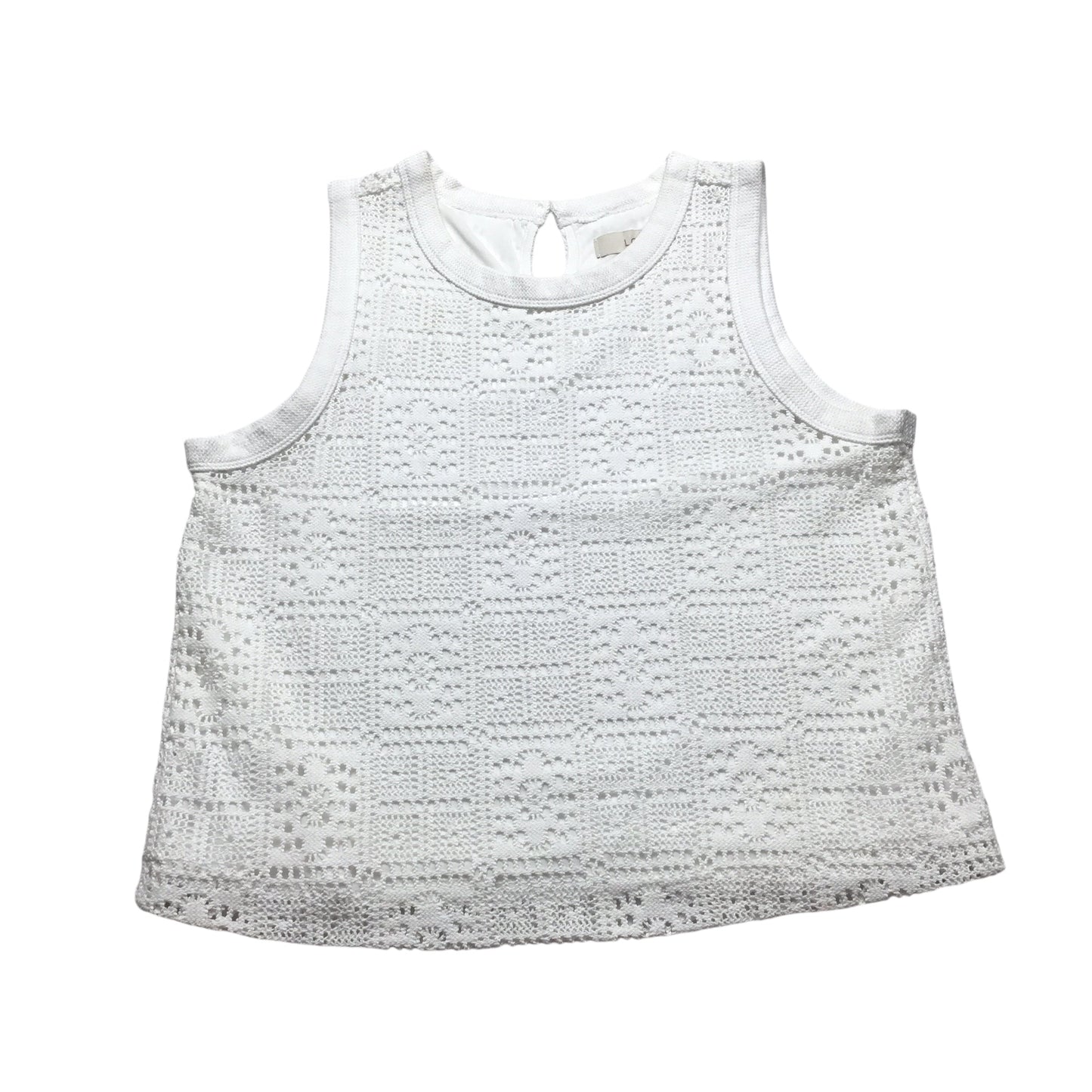 Top Sleeveless By Loft In White, Size: M