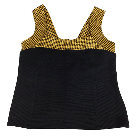 Top Sleeveless By Clothes Mentor In Black & Yellow, Size: M