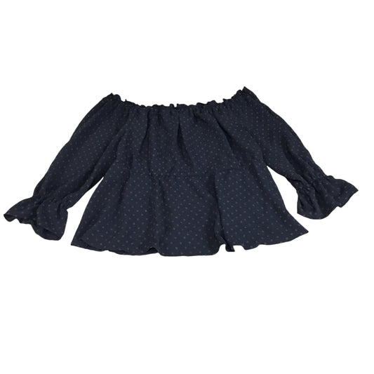 Top Long Sleeve By Lane Bryant In Navy, Size: 1x