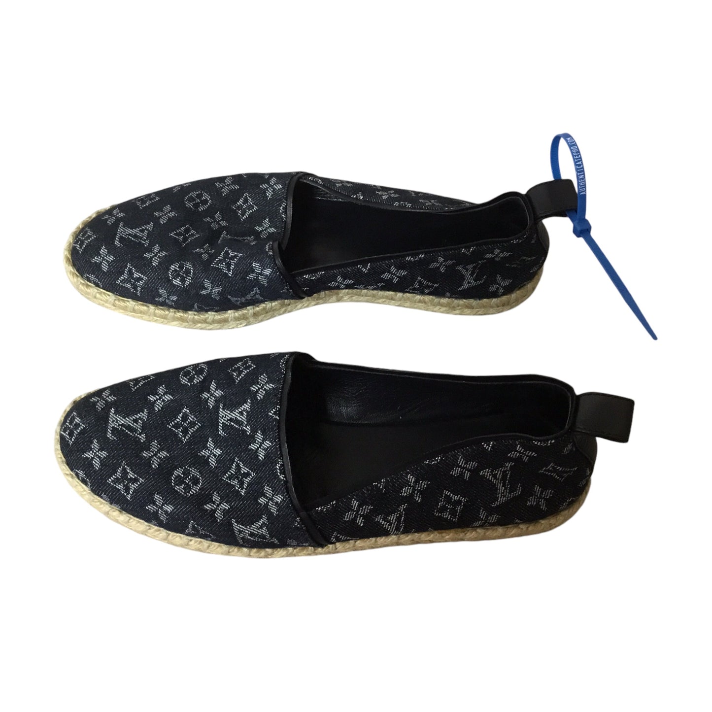 Shoes Luxury Designer By Louis Vuitton In Blue Denim, Size: 38