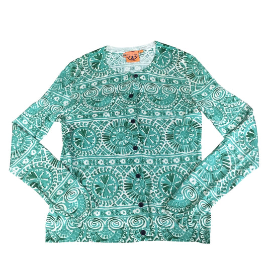 Cardigan By Tory Burch In Teal, Size: Xs