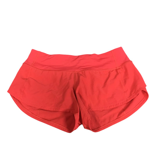 Athletic Shorts By Lululemon In Coral, Size: 4